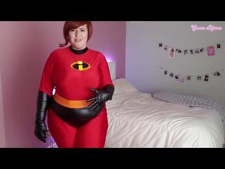 Elastigirl Mrs Incredible cheats, gets home wrecker impregnation creampie