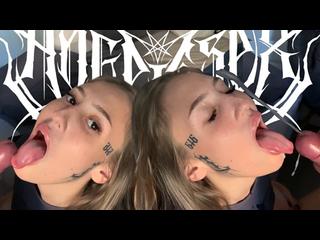 She loves sucking my big dick and I love cuming on her face || Blowjob POV || huge facial cumshot