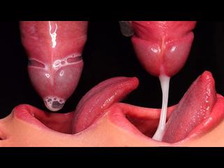 CLOSE UP: BEST CONDOM MILKING BLOWJOB! She BROKE the CONDOM and Got ALL CUM in MOUTH! ASMR Sucking