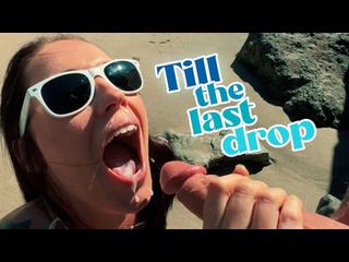 Sexy BABE empties big @$$ Dick on her Face at public beach