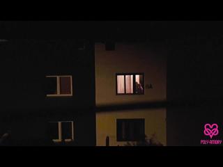 Polyamory video #79 Spy on two lesbians through the window and go to visit them