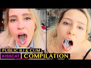 Risky Blowjob with Cum in Mouth & Swallow - Public Agent Pickup Student to Outdoor Sucking Kiss Cat