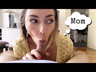 Mom came home and almost caught me sucking dick. I countinued the blowjob a while she was on kitchen