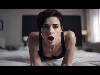 Brunette from Tinder rides my dick and I cum on her back