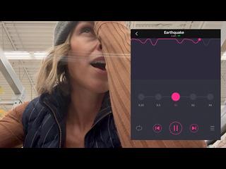 Cumming hard in grocery store with Lush remote controlled vibrator