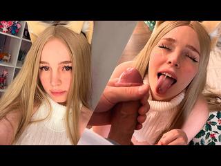 Девушка-Кошка Обожает Пить Мое Молоко