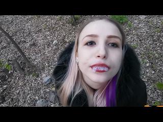 Random Blowjob To My StepBrother Dick In Real Public Area