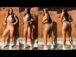 I cleaned up the leaves on the street, then I wanted to fuck and my pussy began to leak