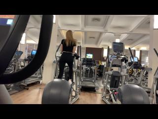 Quick fuck in the gym. Risky public sex with Californiababe.