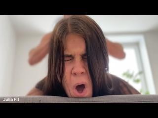 Schoolgirl Takes in Mouth After ANAL