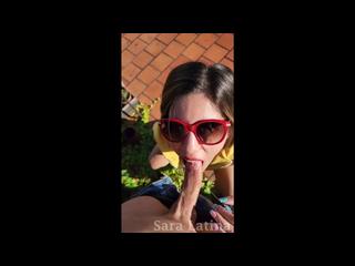 Almost got caught sucking cock in Airbnb roof - Sara Latina