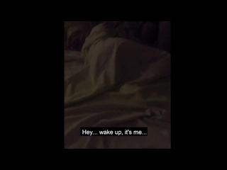 Step brother sneaks in step sister's room at nigh: WAKE UP, I NEED A HAND; innocent girl agrees