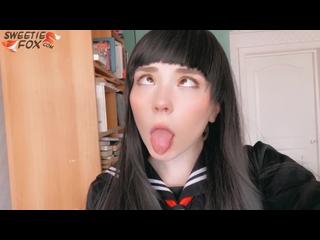 Японская Школьница Глубоко Отсосала Хуй и Занялась Сексом в Позе Наездницы