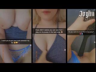 Sexting my step bro on Snapchat until he fucks me and cums in my pussy (@real.joyliii add me)