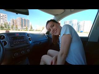 She loves to suck dick in the car and swallow cum.