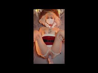 Christmas Cum Overflow: Destroyed by My Monster Dildo [Vertical Version Reupload]