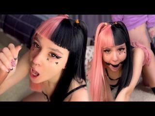 Gave hot emo girl deepthroat and fucked her with gag in her mouth 4K